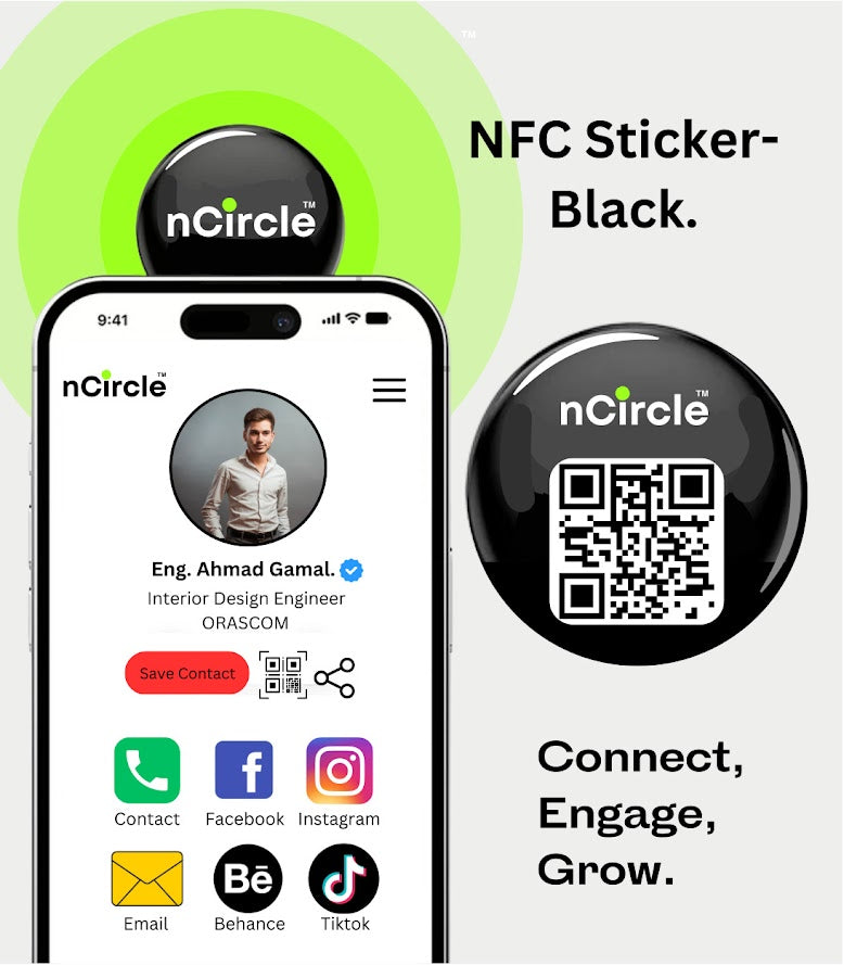 nCircle NFC Sticker - Share Everything With A Tap or Scan