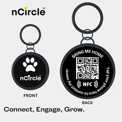 nCircle Pet Digital ID Tag - Metal