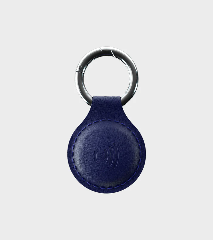 nCircle NFC Leather Keychain - Black - Share Instantly